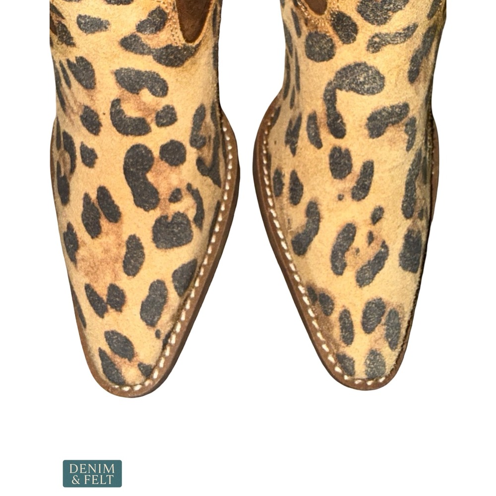 NEW Dingo By Dan Post Hensley Leopard Snip Toe Western Cowboy Boots 7.5M - Picture 10 of 15